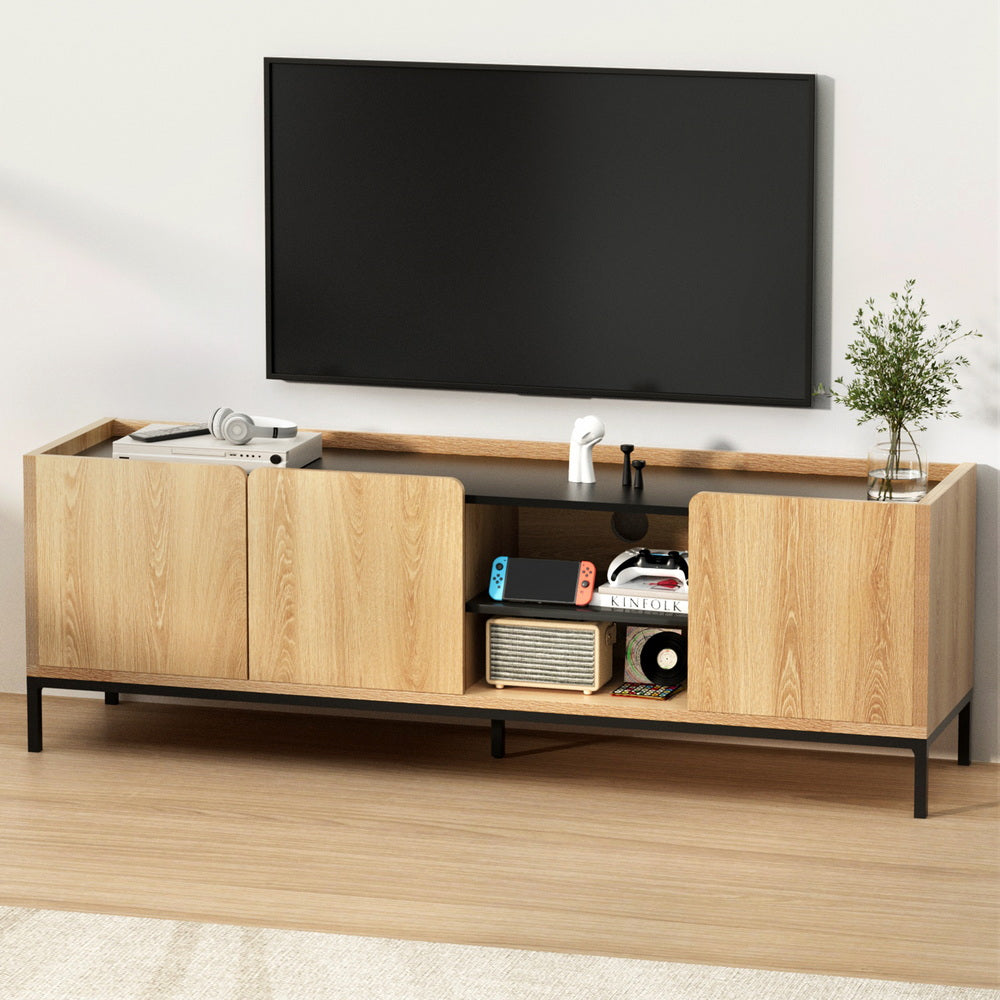Rowan TV Unit Entertainment Unit Storage Cabinet Shelf 160cm Pine