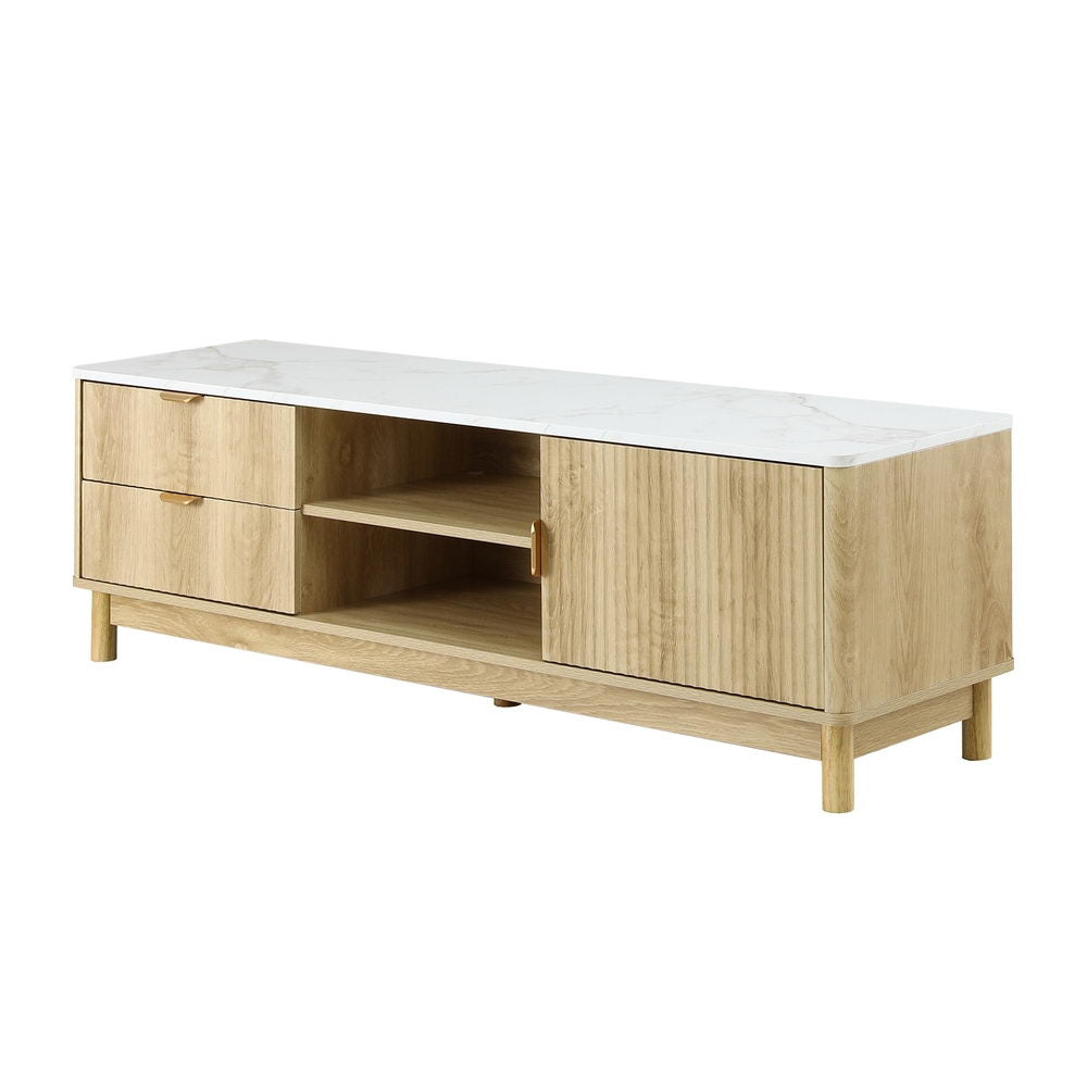 Arlo TV Unit Entertainment Storage with Drawers – Pine – 150 cm