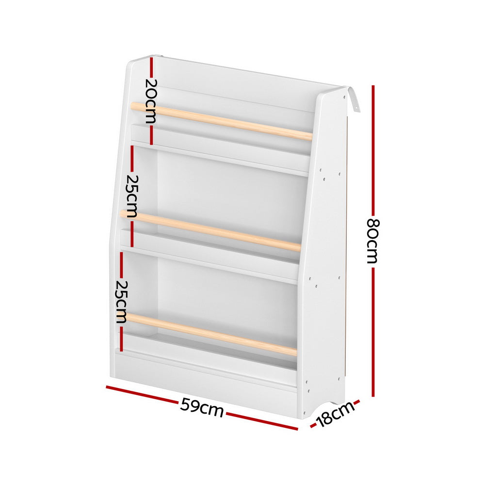 Camden Kids Display Bookshelf – White – 3 Tier