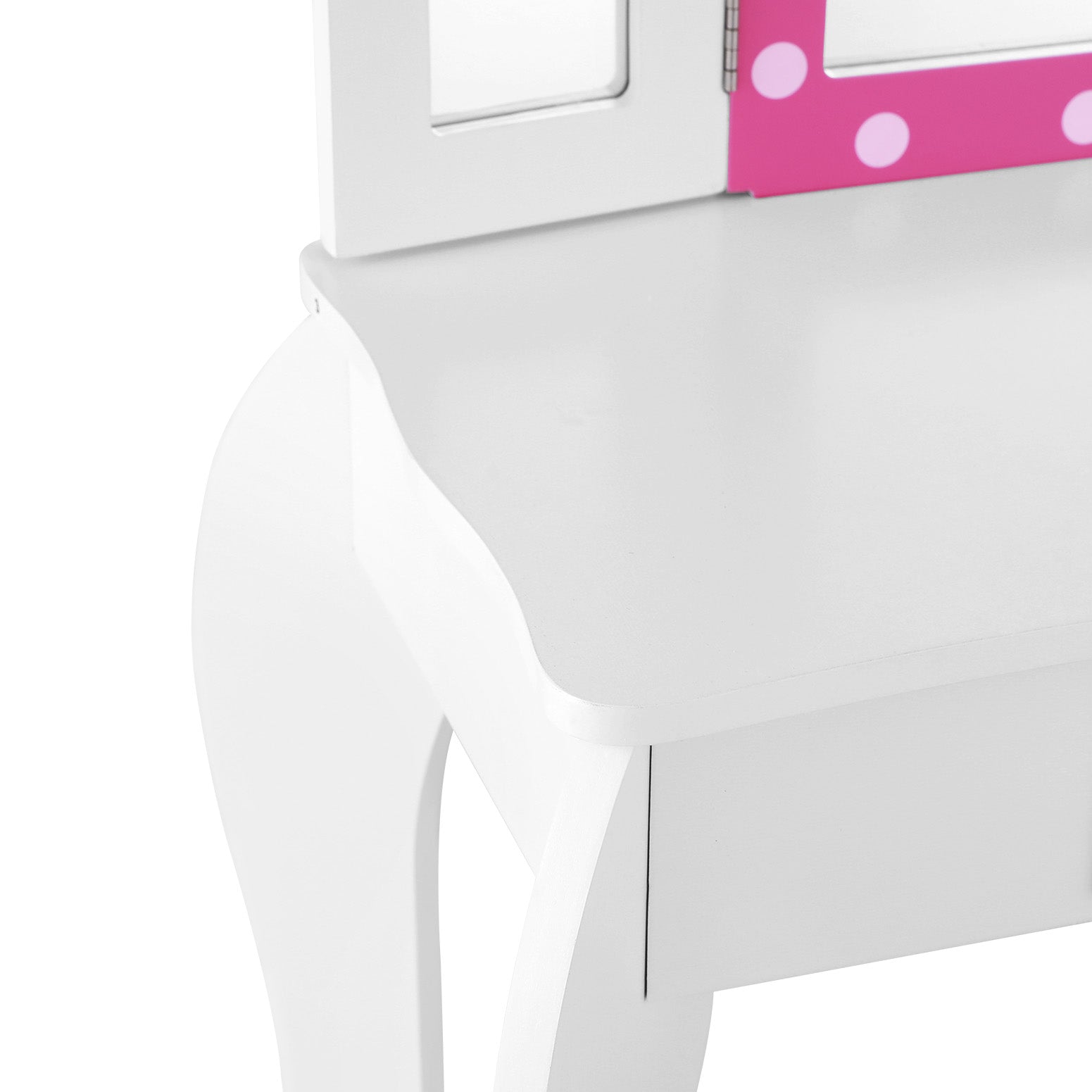 Nara Kids Dressing Table Set – Pink – 3 Mirror Design
