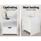 1 Drawer Bedside Table with Shelf - White