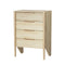 4-Drawer Tallboy Chest – INEZ Series, Pine Finish