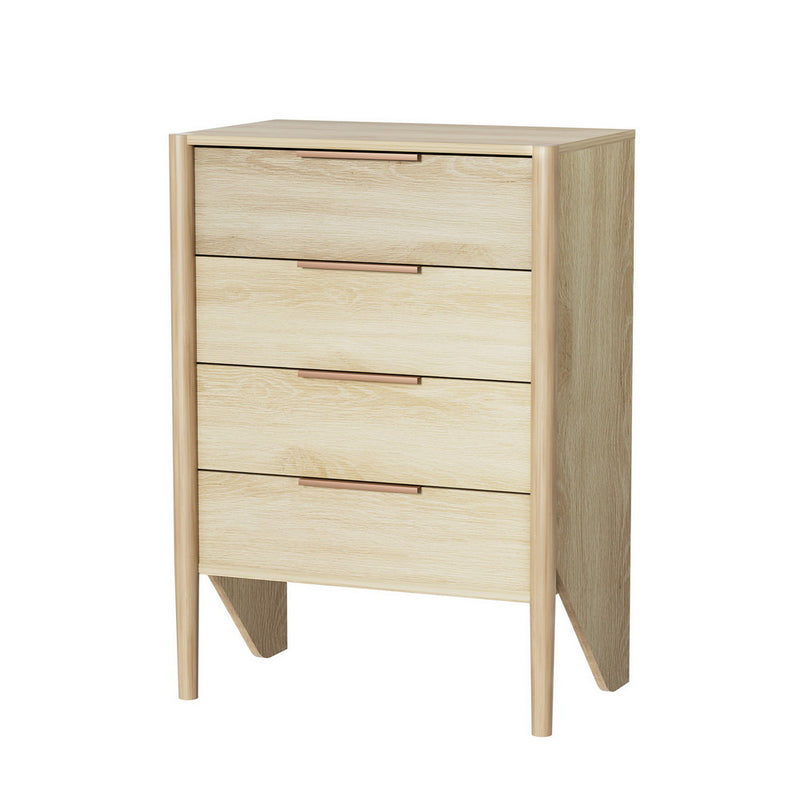 4-Drawer Tallboy Chest – INEZ Series, Pine Finish