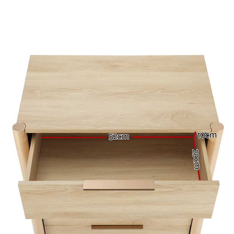 4-Drawer Tallboy Chest – INEZ Series, Pine Finish