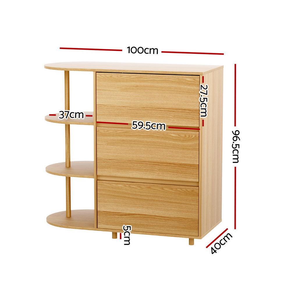 Hudson 3 Drawer Storage Unit – Pine – Large