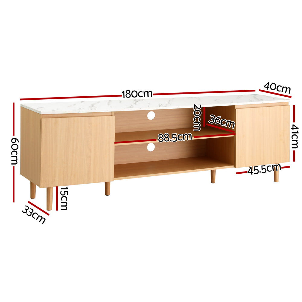 Atlas TV Cabinet – White – 180 cm