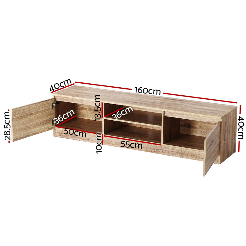 TV Cabinet Entertainment Unit - 160cm - Pine