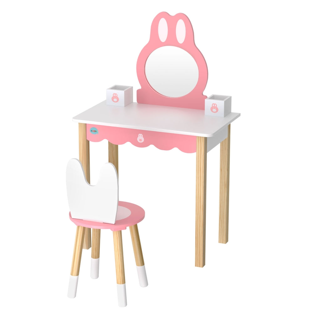 Fable Kids Bunny Dressing Table Set – Pink