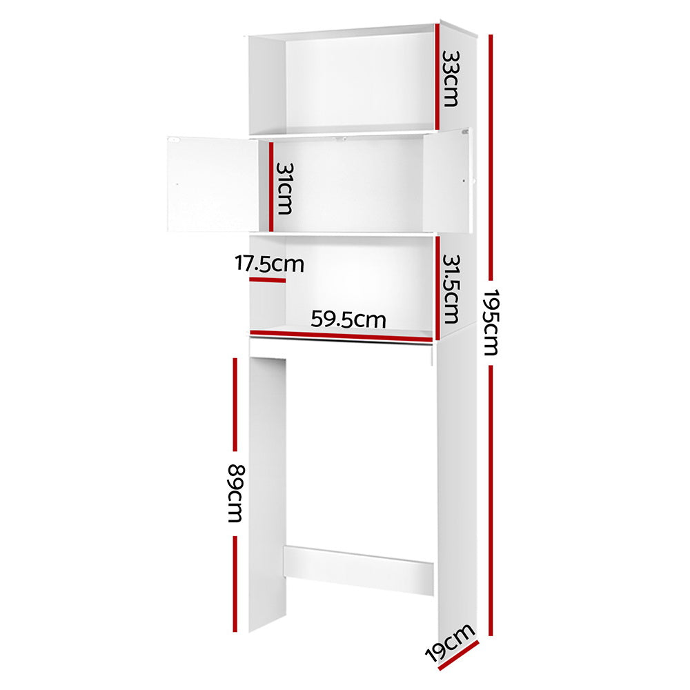 Summit Over Toilet Storage Cabinet – White – 195 cm