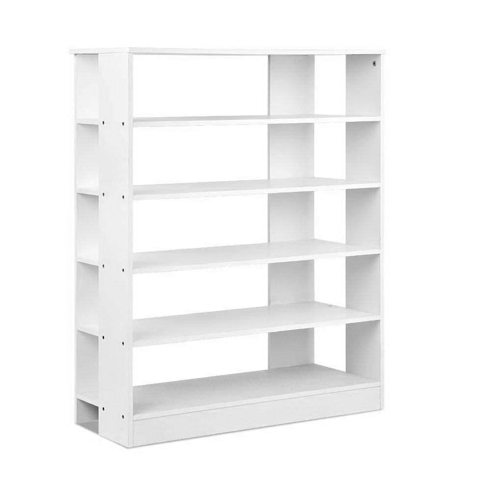 Orderly 6 Tier Shoe Rack Cabinet – White – Large