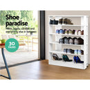 6-Tier Shoe Rack Cabinet - White