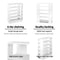 6-Tier Shoe Rack Cabinet - White