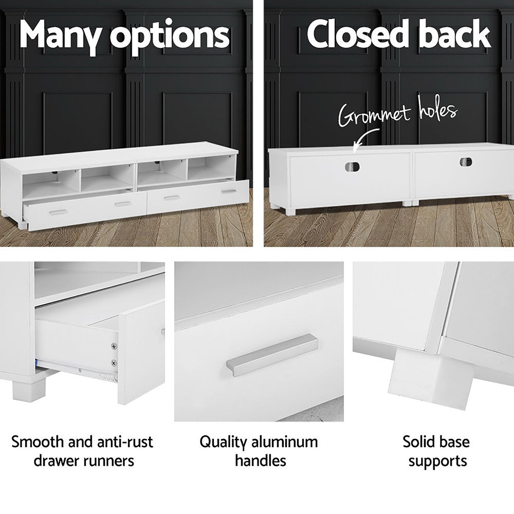 Elvara Entertainment Unit – White – 180cm