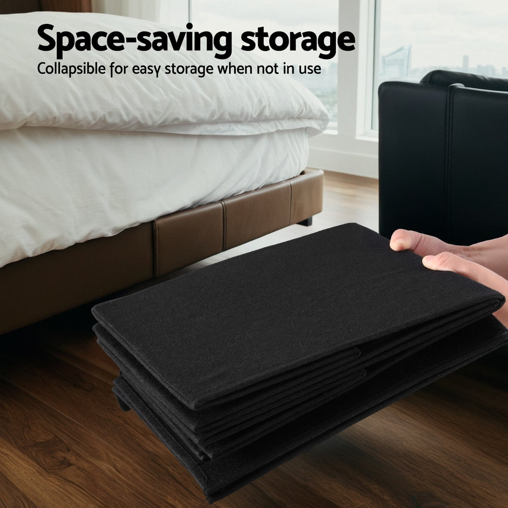Aria Foldable Toy Storage Box – Black – Large