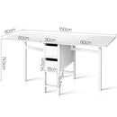 Rectangular Extendable Dining Table -  White