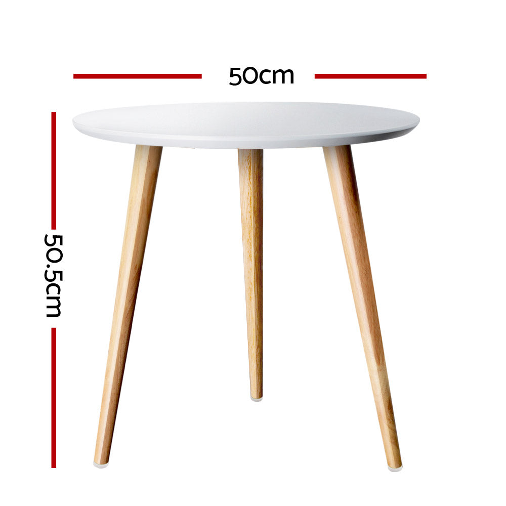 Callix Coffee Table – White – 50 cm