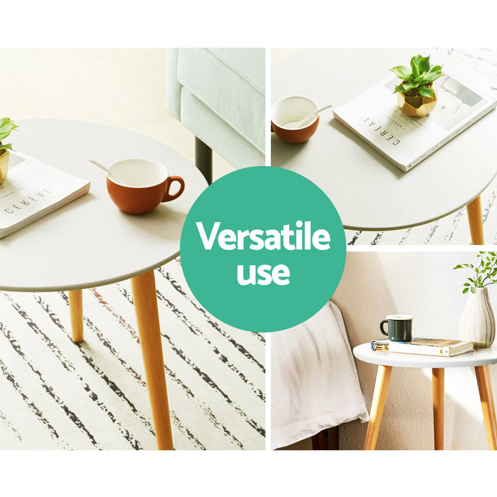 Callix Coffee Table – White – 50 cm