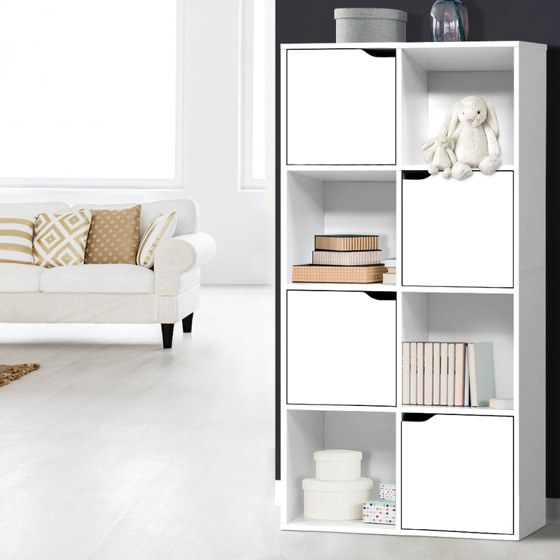 8 Cube Bookshelf Shelf - White