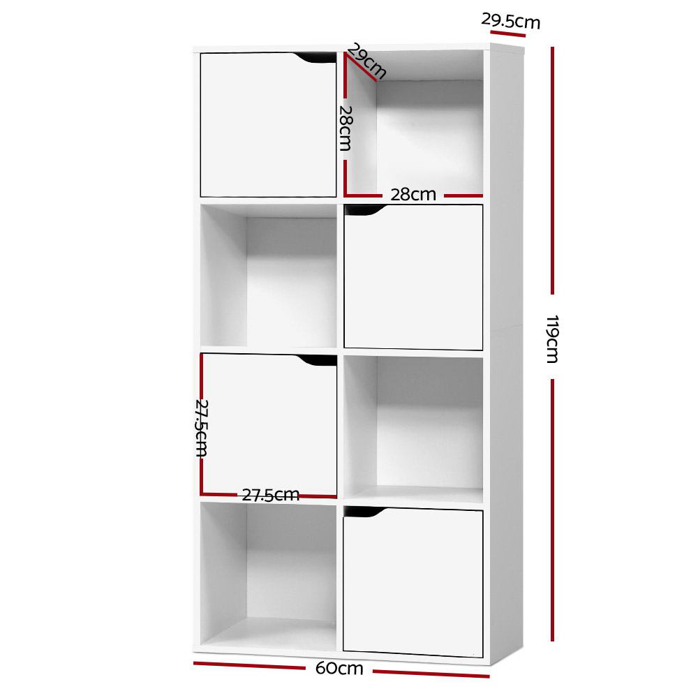 Modena Cube Display Shelf – White – 8 Cube