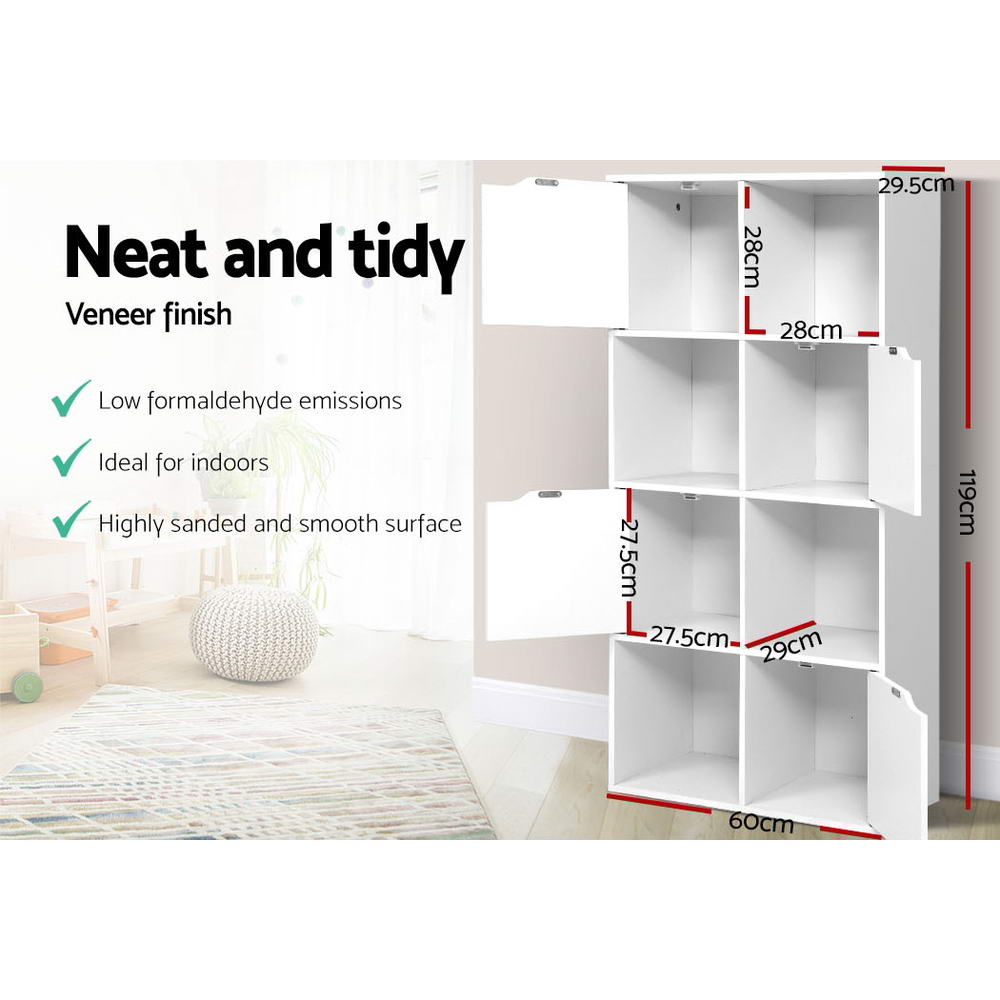 Modena Cube Display Shelf – White – 8 Cube