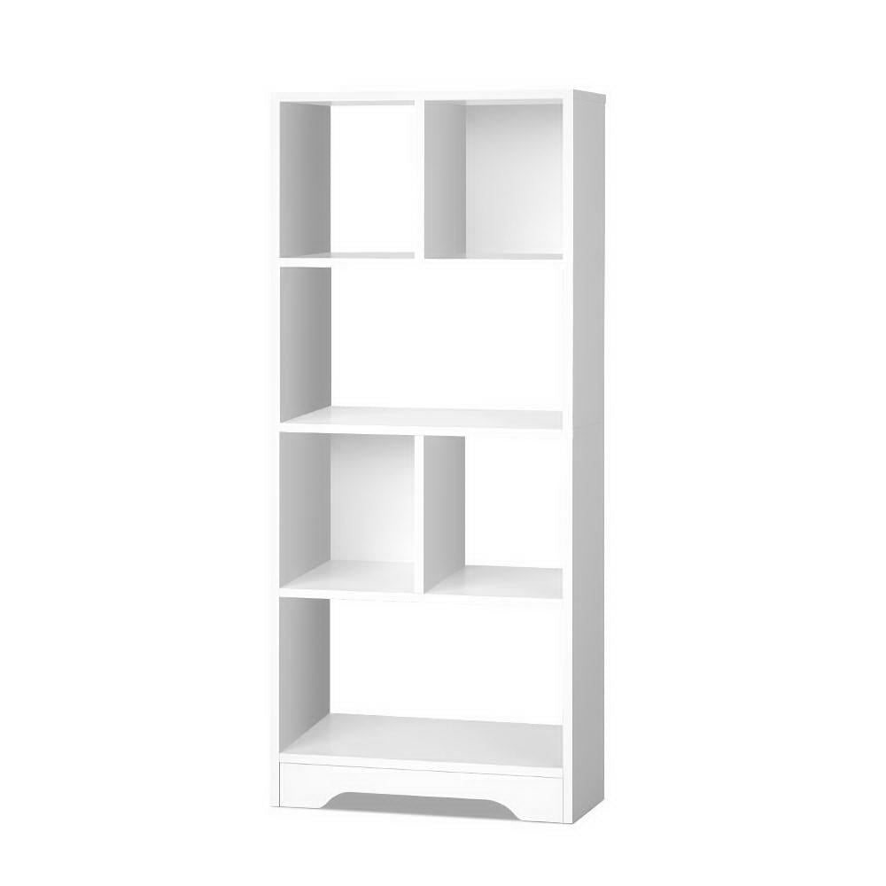 Evora Display Bookshelf – White – 6 Tier