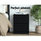 2 Drawer - Bedside Table - Black