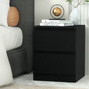 2 Drawer - Bedside Table - Black