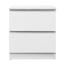 2 Drawers Bedside Table - White