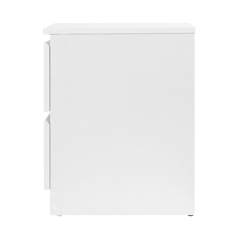 2 Drawers Bedside Table - White