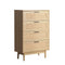 4 Drawer Tallboy Chest – Pine Rattan Style