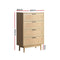 4 Drawer Tallboy Chest – Pine Rattan Style