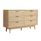 6 Drawer Chest – Oak Finish