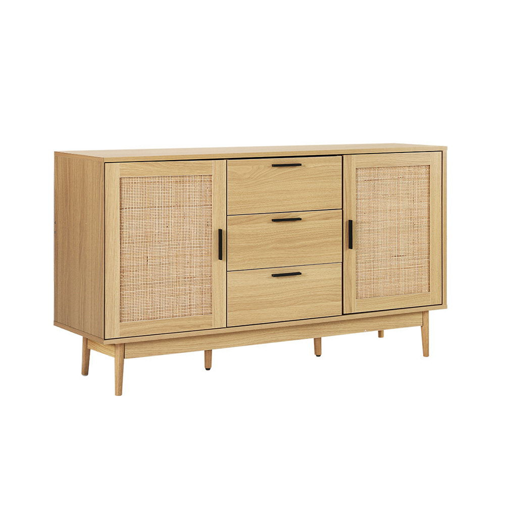 Briony Rattan Buffet Sideboard – Oak – 130 cm