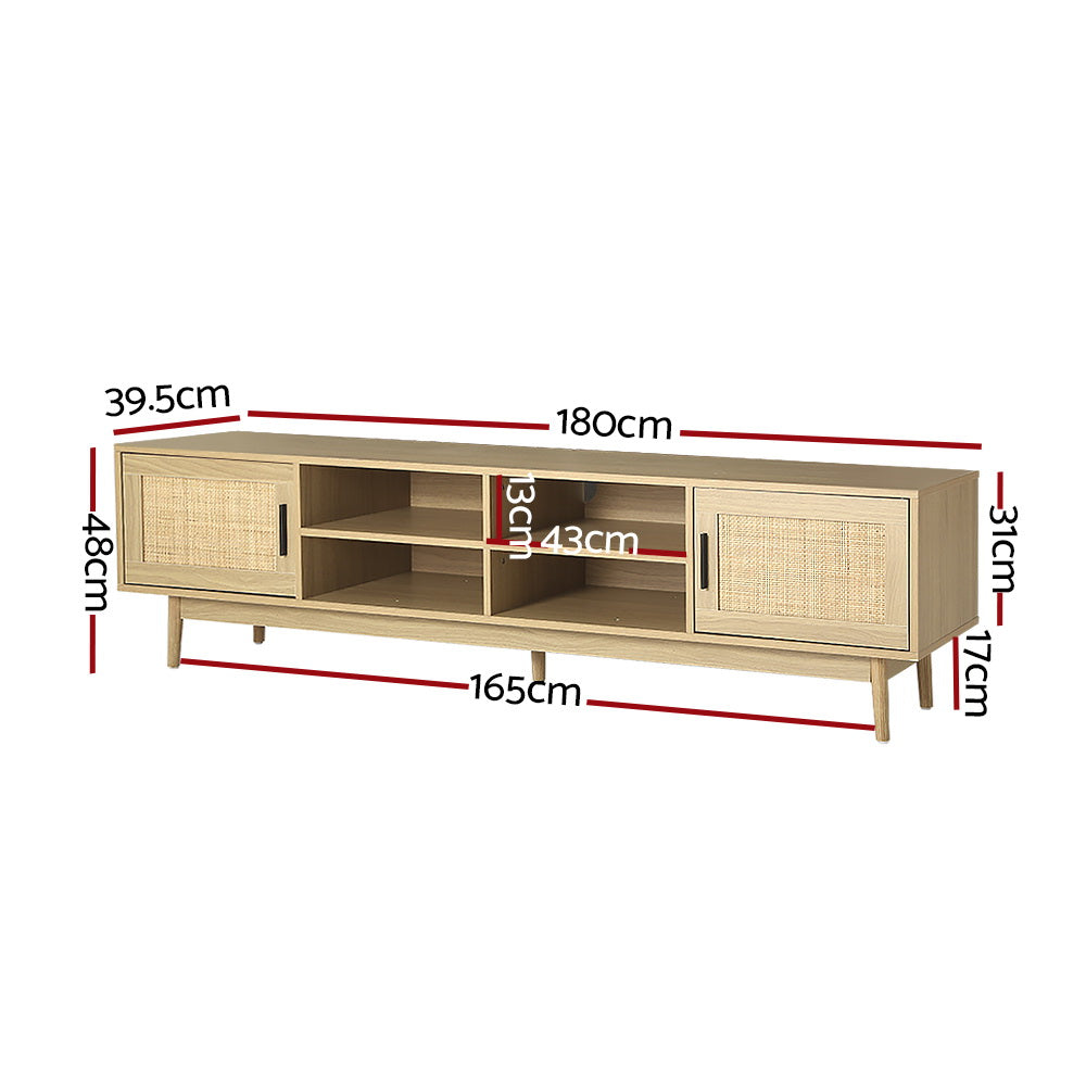 Cove TV Cabinet Entertainment Unit – Brown / Wood – 180 cm