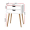 2 Drawer - Bedside Table - White