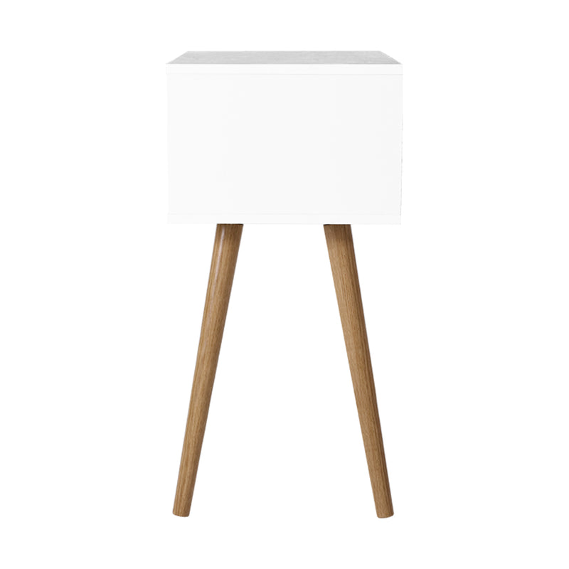 2 Drawer - Bedside Table - White