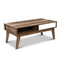 Artiss Coffee Table 2 Drawers Walnut Serena