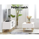 Coffee Table with Storage Drawer - White