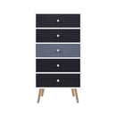 5 Drawer Chest - White