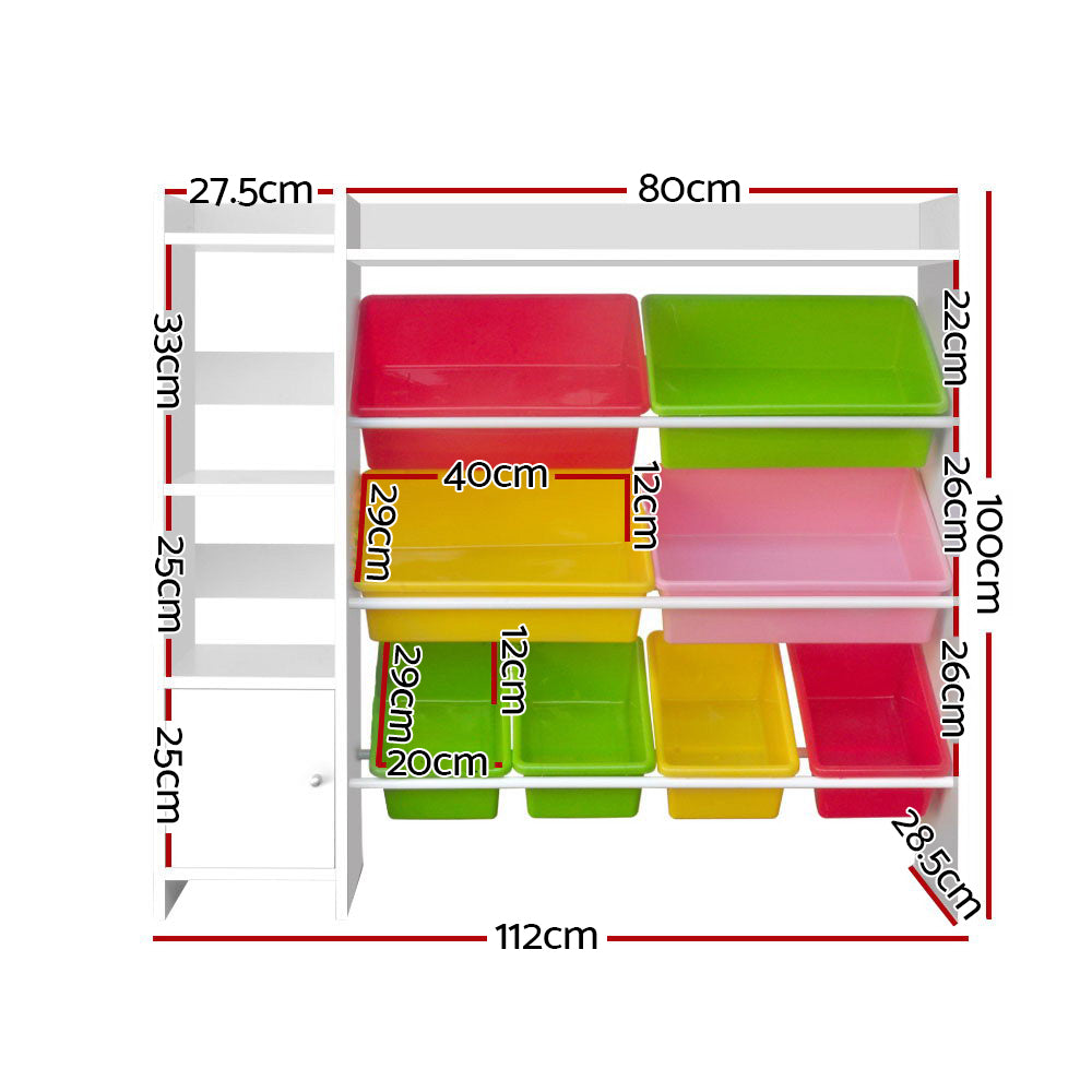Kairo Kids Storage Organiser – Multi – 8 Bins