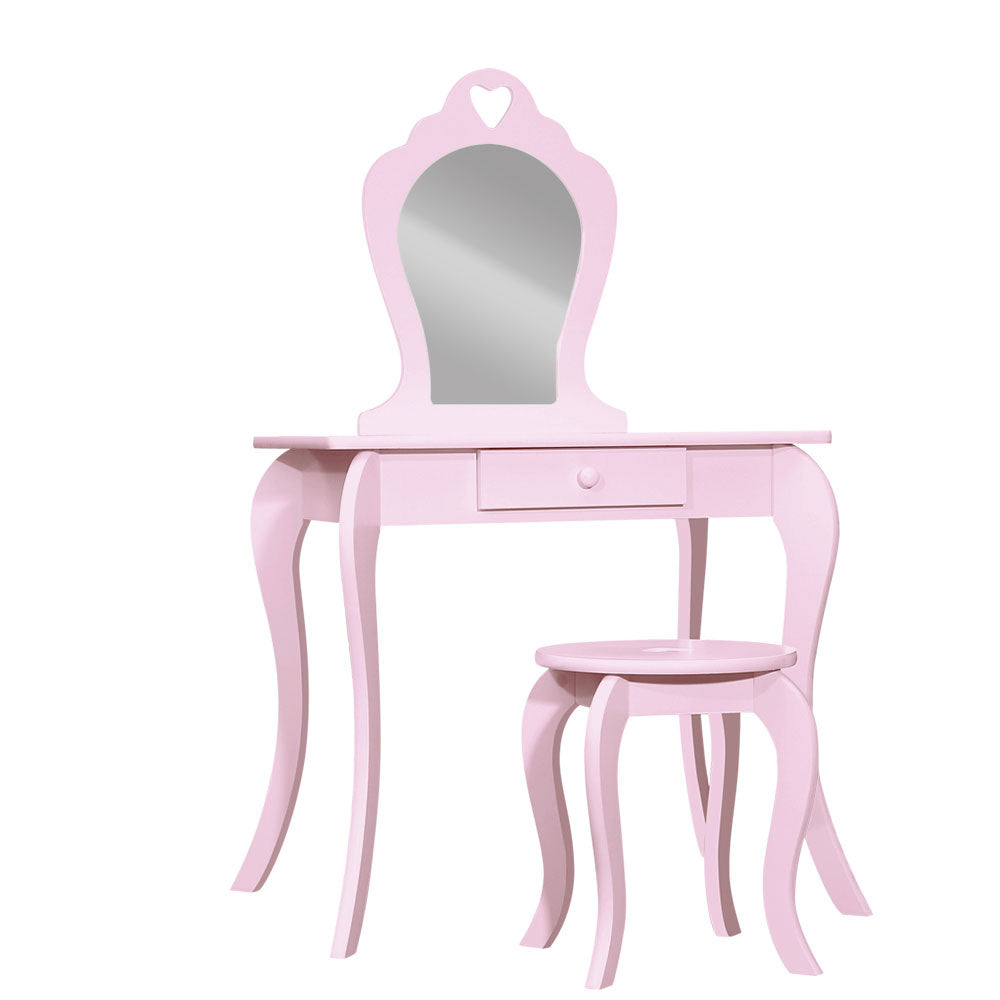 Princess Kids Dressing Table & Stool Set – Pink – Standard