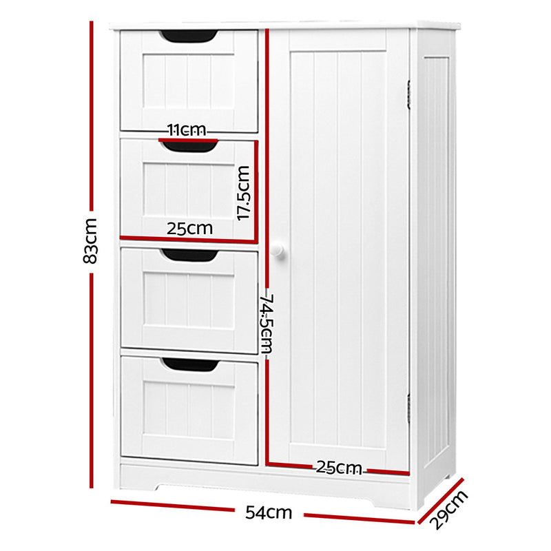 Bathroom Cabinet Storage Drawers - White