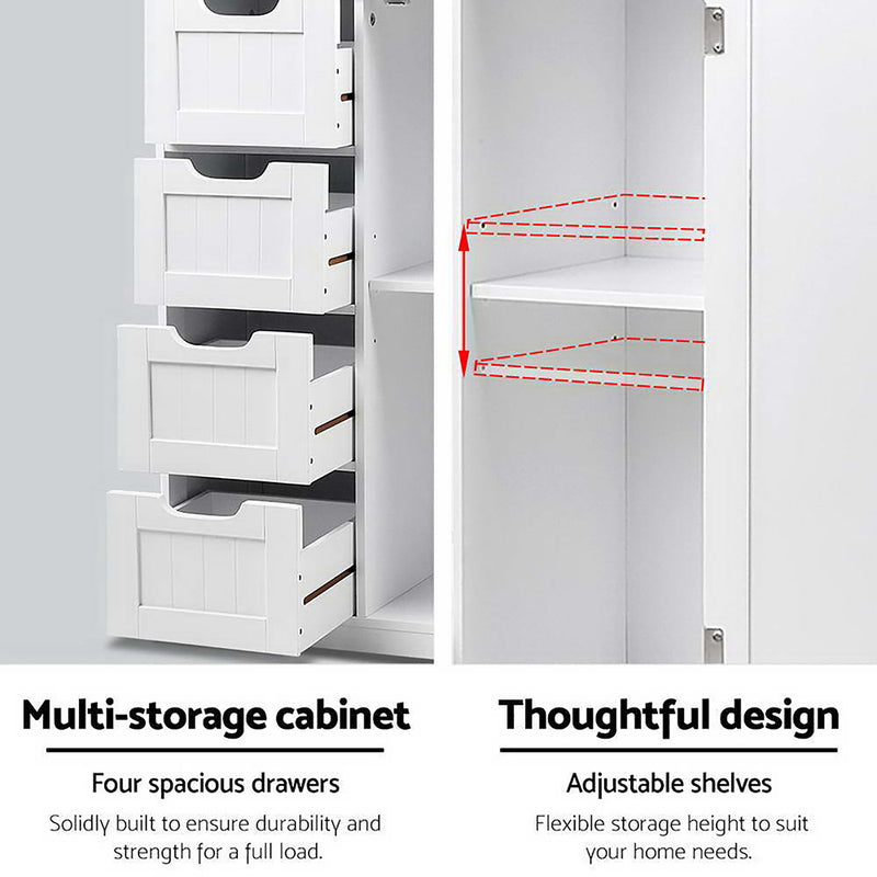 Bathroom Cabinet Storage Drawers - White