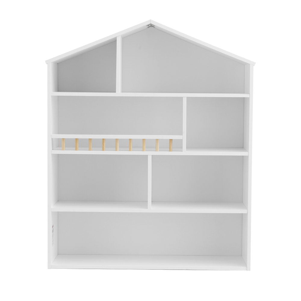 Rowan House-Shaped Kids Bookshelf – White – 91 cm