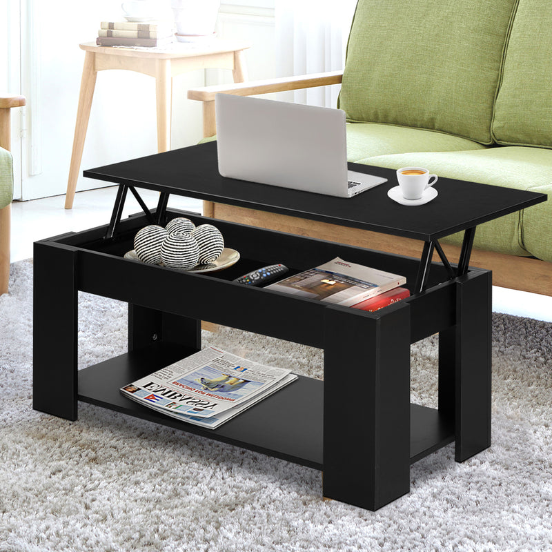 Lift-Top Coffee Table - Black