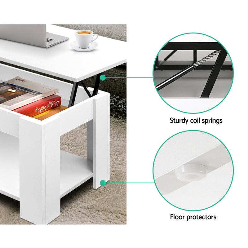 Lift-top Coffee Table - White