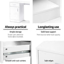 Computer Desk Cabinet - White - 100CM