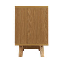 Bedside Table 2 Drawers with Shelf - Oak