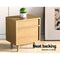 Bedside Table 2 Drawers with Shelf - Oak