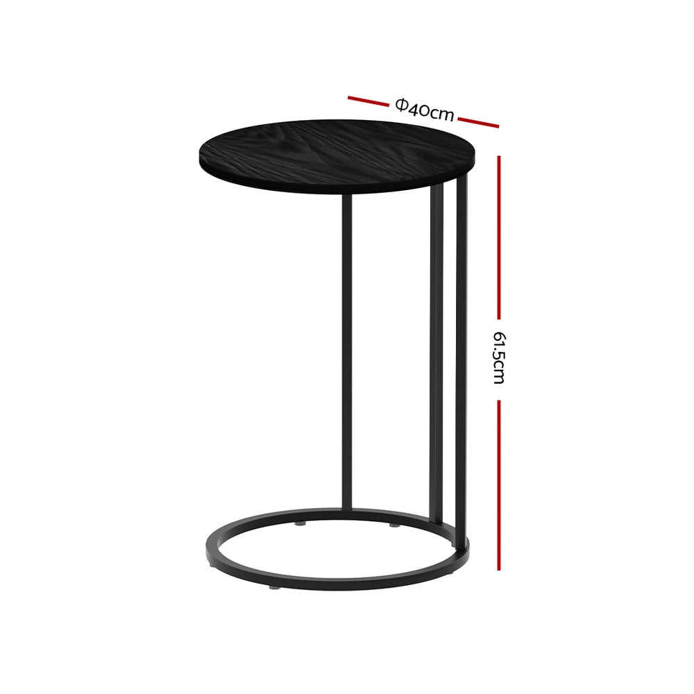 Martha C-Shape Side Table – Black